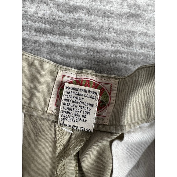 Vintage Banana Republic Pants Womens 10 Beige 100% Cotton Hong Kong Pleated Mom - Picture 11 of 11